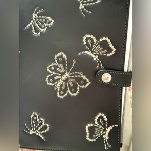 Coach Embroidered Black Notebook-New